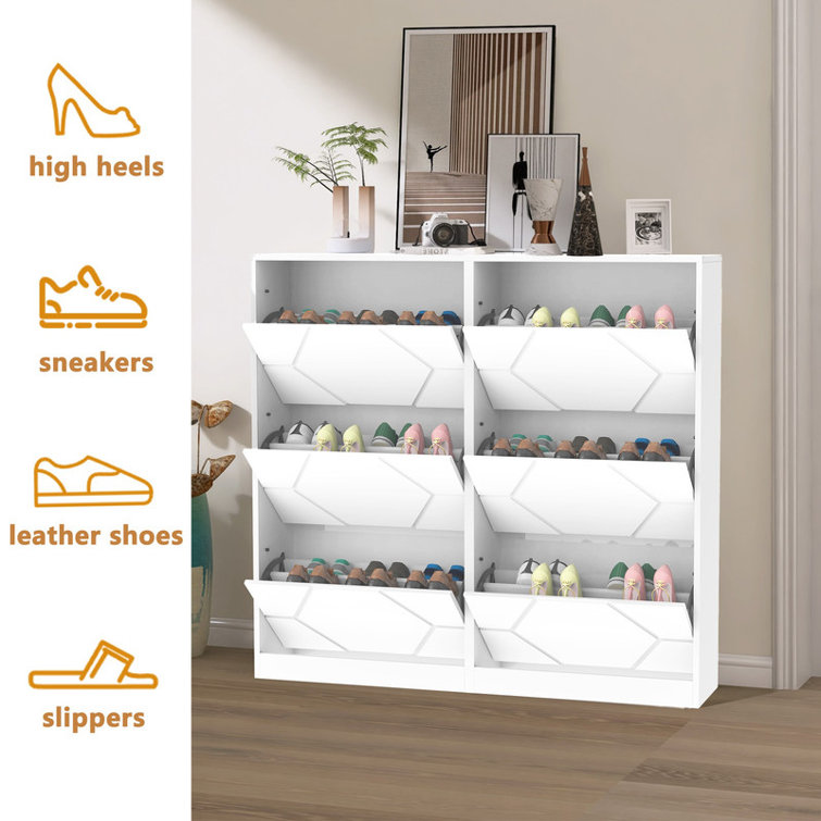 Latitude Run 36 Pair Shoe Storage Cabinet Wayfair